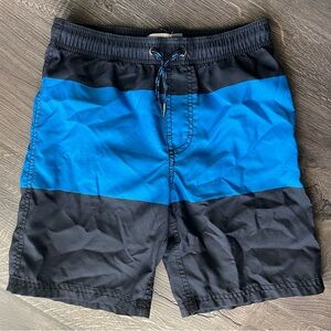 Old Navy Boys Large 10/12 Swim Trunks Blue Stripes